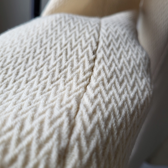 Soia & Kyo Knee length large collar button closure cream textured wool coat Sz M - Picture 8 of 16